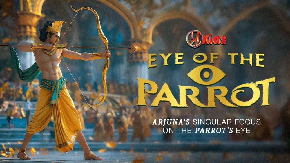Eye of the Parrot- Arjuna's Singular Focus on the Parrot's Eye | By Deepali Patwadkar